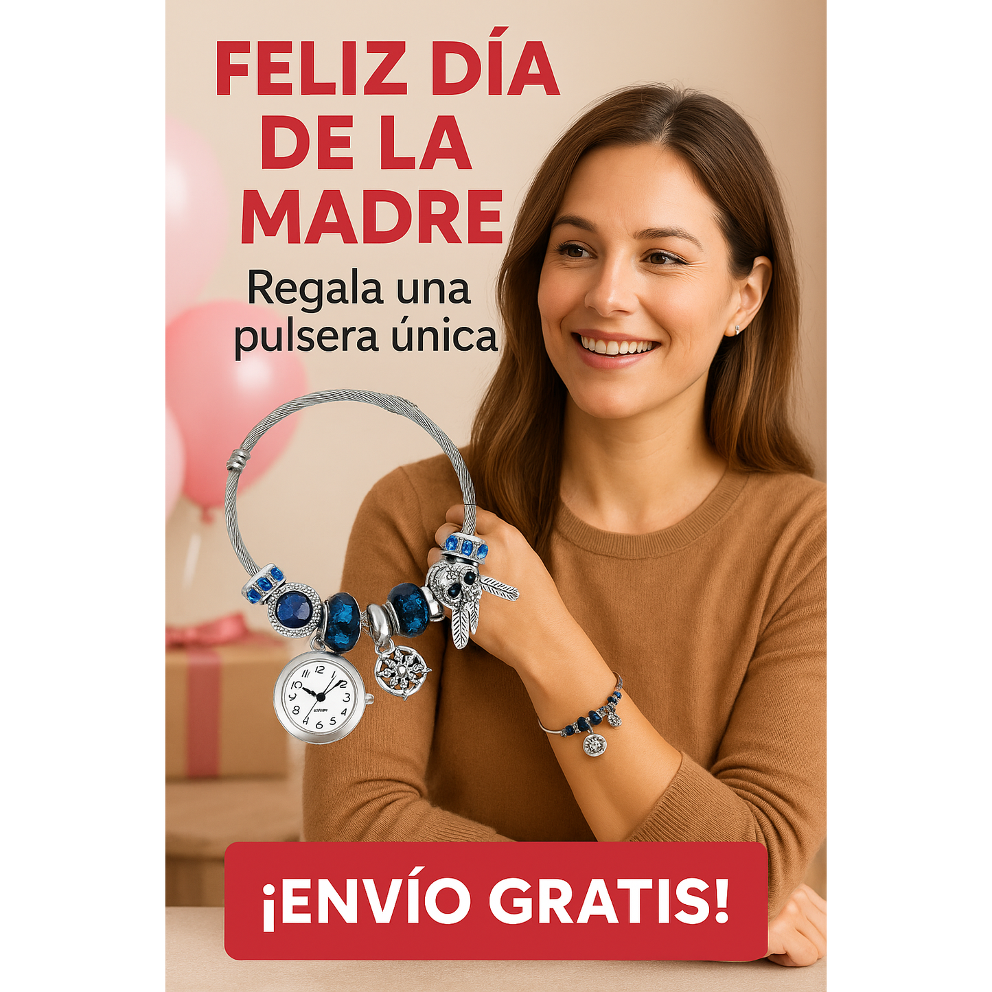 Pulsera - Reloj con dije